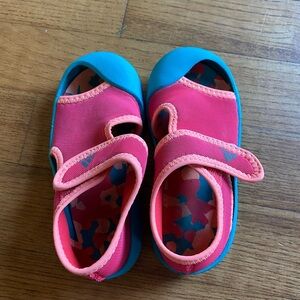 adidas Toddler Girls Water Sandals Size 6k Pink Blue Closed &Lightweight Shoe